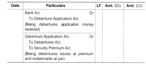 NCERT Solutions for Class 12 Accountancy Part II Chapter 2 Issue and Redemption of Debentures LAQ Q5.1