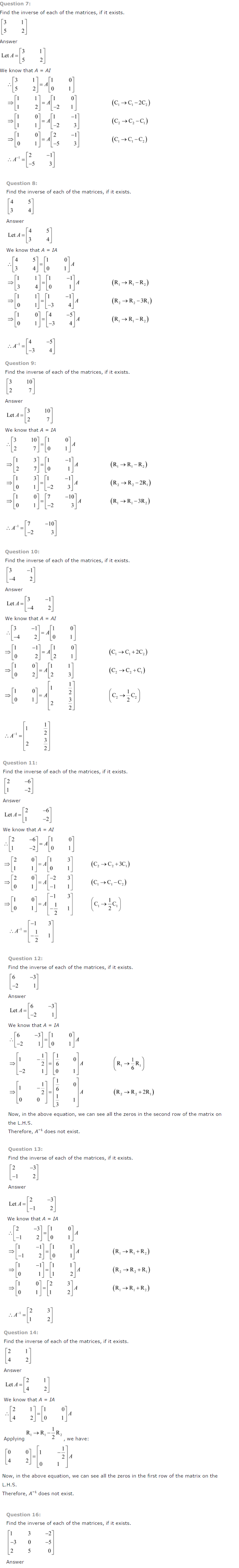 NCERT Solutions for Class 12 Maths Chapter 3 Matrices 10