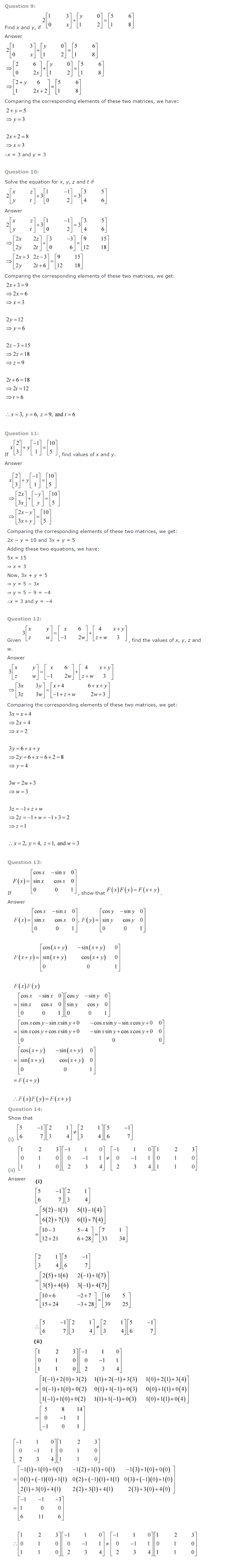 NCERT Solutions for Class 12 Maths Chapter 3 Matrices 4