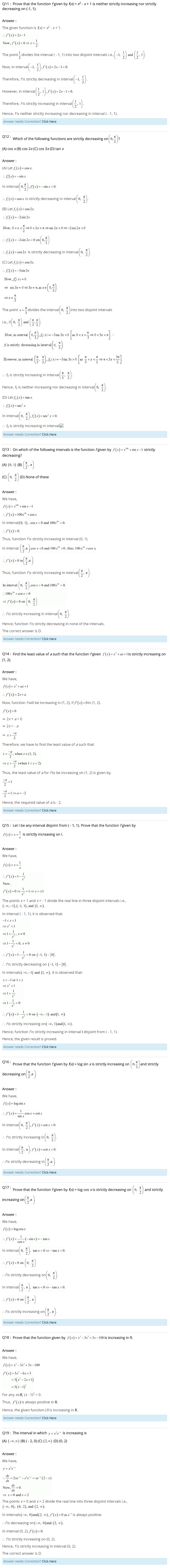 NCERT Solutions for Class 12 Maths Chapter 6 Application of Derivatives 4