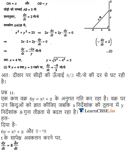 Class 12 Maths Chapter 6 Exercise 6.1 sols for CBSE and UP Board 2018-2019.