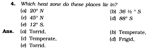 NCERT Solutions for Class 6 Social Science Geography Chapter 2 Globe Latitudes and Longitudes SAQ Q4