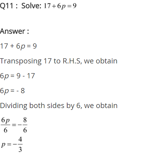 NCERT Solutions for Class 8 Maths Chapter 2 Linear Equations in One Variable Ex 2.1 q-11