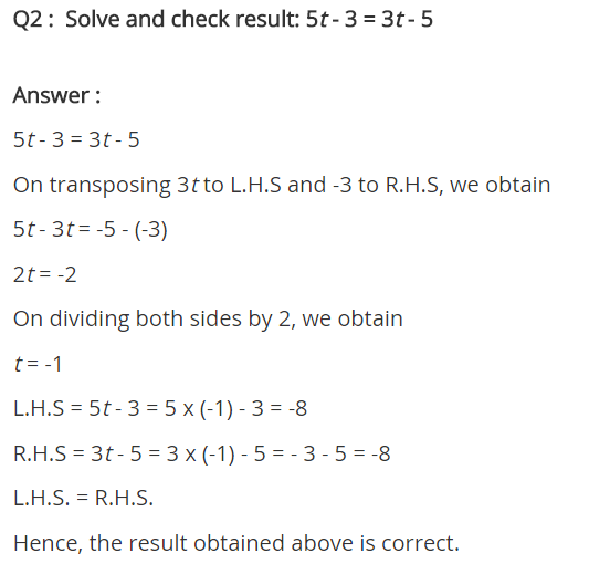 NCERT Solutions for Class 8 Maths Chapter 2 Linear Equations in One Variable Ex 2.3 q-2