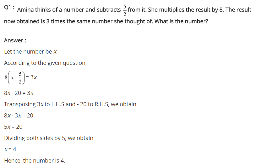 NCERT Solutions for Class 8 Maths Chapter 2 Linear Equations in One Variable Ex 2.4 q-1