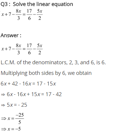 NCERT Solutions for Class 8 Maths Chapter 2 Linear Equations in One Variable Ex 2.5 q-3