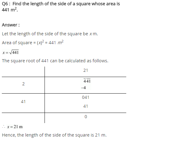 NCERT Solutions for Class 8 Maths Chapter 6 Squares and Square Roots Ex 6.4 q-6