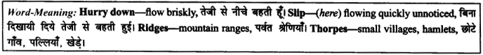 NCERT Solutions for Class 9 English Literature Chapter 6 The Brook Para Phrase Q2
