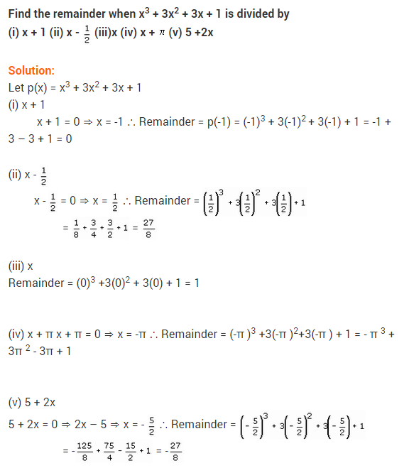 NCERT Solutions for Class 9 Maths Chapter 2 Polynomials Ex 2.3 Q4