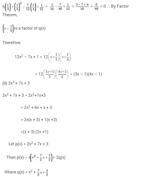 NCERT Solutions for Class 9 Maths Chapter 2 Polynomials Ex 2.4 Q16.1