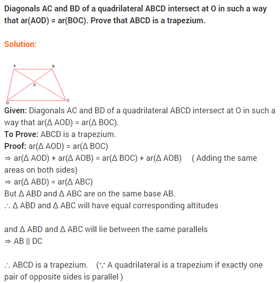 NCERT Solutions for Class 9 Maths Chapter 9 Areas of Parallelograms and Triangles Ex 9.3 A15