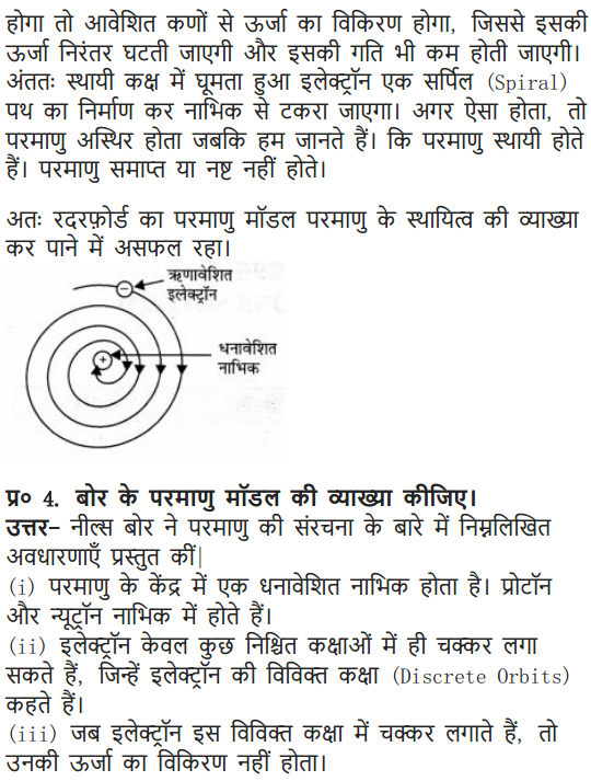 NCERT Solutions for Class 9 Science Chapter 4 Structure of the Atom Hindi Medium 9