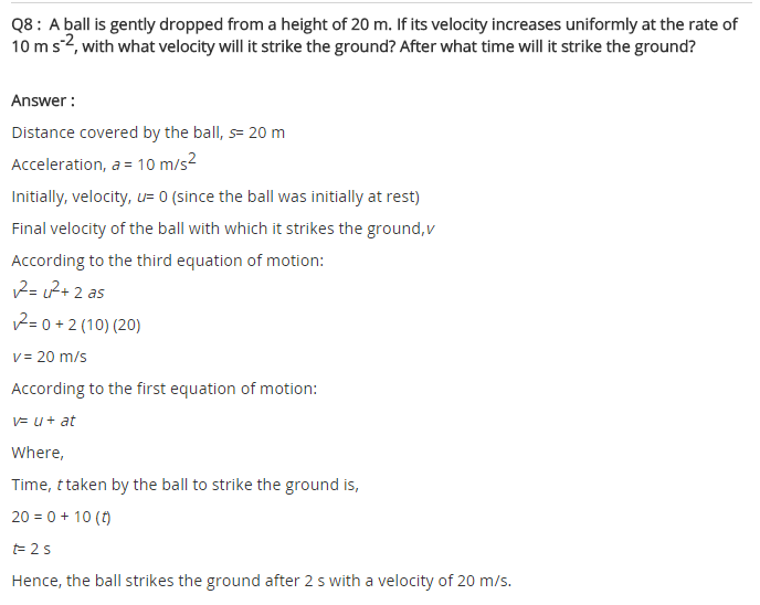 NCERT Solutions for Class 9 Science Chapter 8 Motion 18