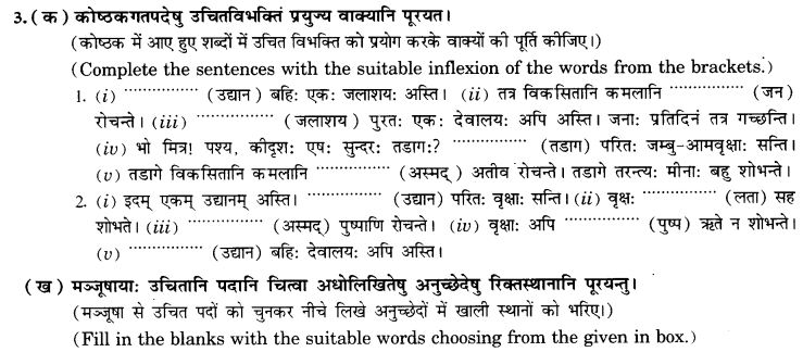 NCERT Solutions for Class 9th Sanskrit Chapter 16 Adhikarana Karak Proyogah 14