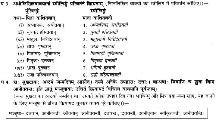 NCERT Solutions for Class 9th Sanskrit Chapter 18 Kt Ktvatu Pratyayoh Prayogah 10