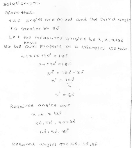 RD Sharma Class 7 Solutions 15.Properties of triangles Ex-15.2 Q 7