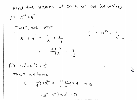 RD Sharma Class 8 Solutions Chapter 2 Powers Ex 2.1 Q 2 i