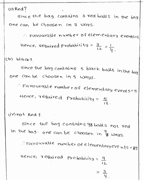 RD Sharma class 8 Solutions Chapter 26 Data Handling-IV Probability Ex 26.1 Q 7 i