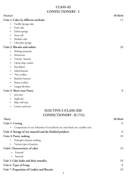  Bakery and Confectionery Syllabus 