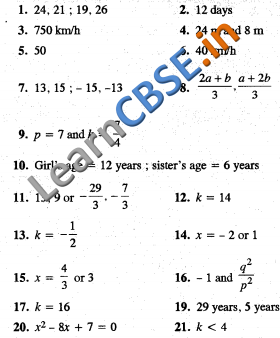  NCERT Solutions for Class 10 Maths CBSE Board Papers Answers 
