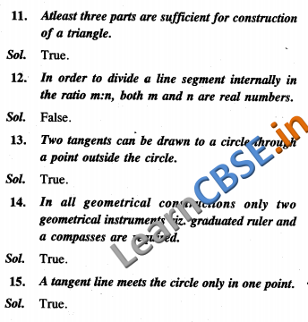  CBSE Class 10 Constructions Objective Type Questions 03 