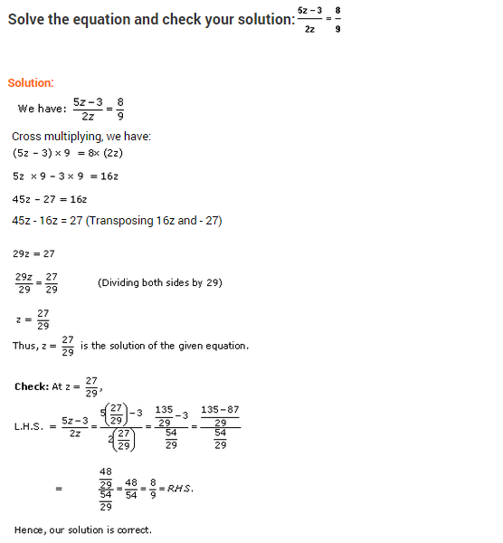 Extra Questions for Class 8 Maths Linear Equations in One Variable Q3