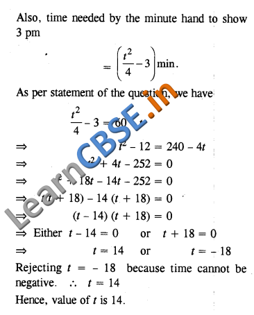  Maths NCERT Exemplar Solutions Class 10 Quadratic Equations SAQ 3 Marks 