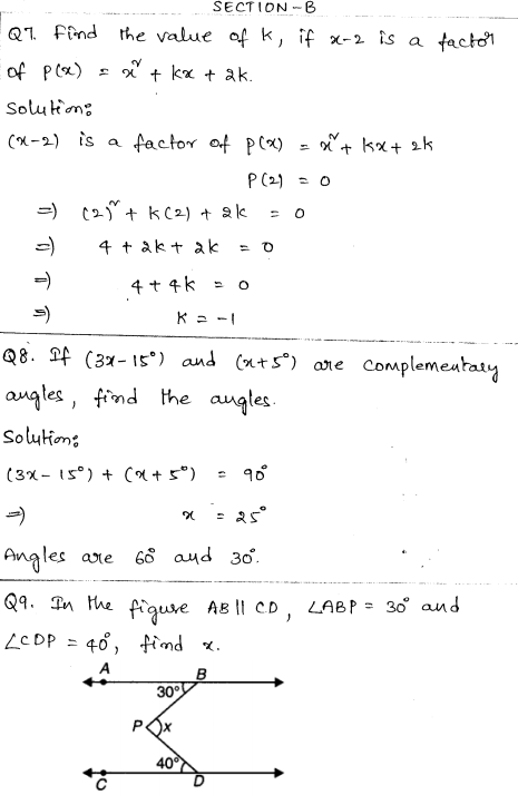 Maths Sample Question Papers for Class 9 Set 1 13