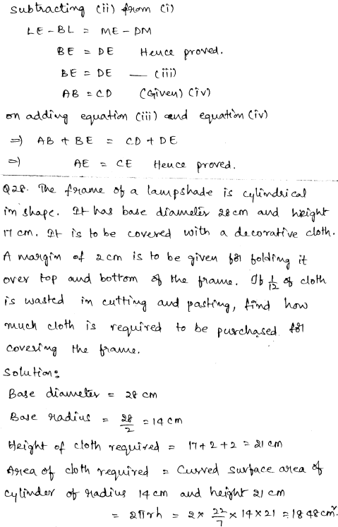 Solved CBSE Sample Papers for Class 9 Maths Paper 5 18