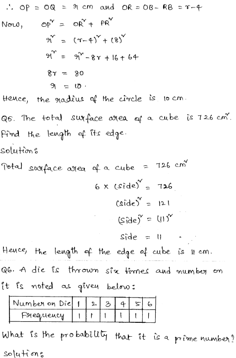 Solved CBSE Sample Papers for Class 9 Maths Paper 6 2