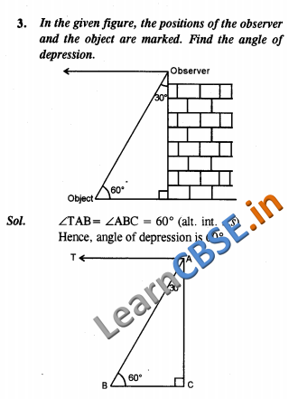  Some Applications Of Trigonometry CBSE NCERT Solutions For Class 10 Maths VSAQ 