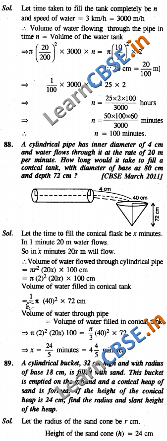 CBSE Class 10 Maths Surface Areas and Volumes 03 