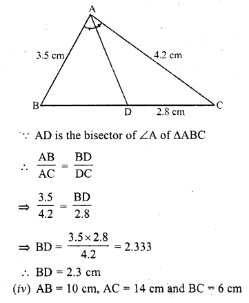 RD Sharma Class 10 Solutions Triangles 