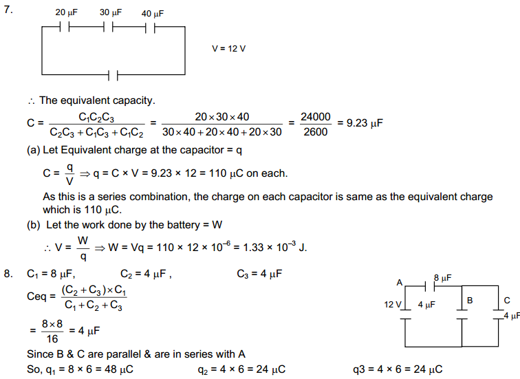 Capacitor HC Verma Concepts of Physics Solutions