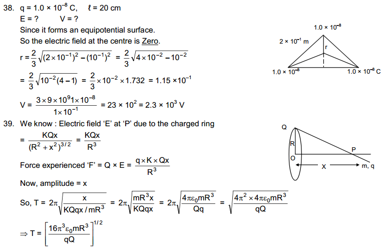 Electric Field and Potential HC Verma Concepts of Physics Solutions-16